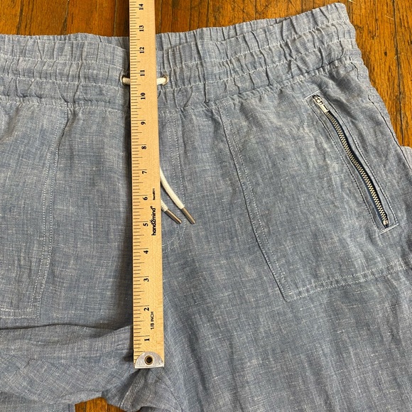 Athleta Retreat Chambray Blue Linen Joggers (fits like L/12) - Picture 11 of 12